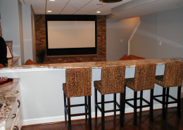 Basement Bar and Home Movie Theater Room