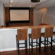 Basement Bar and Home Movie Theater Room