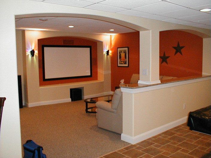 Basement Home Theater in Ardmore, Pa